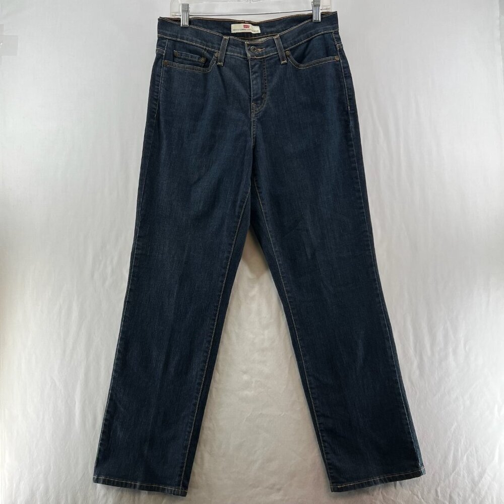 Levi’s 512 Perfectly Slimming Straight Leg Jeans Womens W31 L30 Dark Wash Denim
